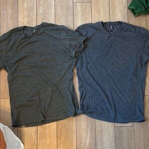 Ten Thousand Durable Shirts | Gray and Blue Short Sleeve Tees | Size Large